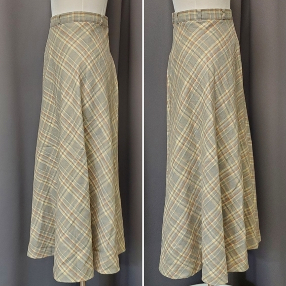Vintage 90s Japanese School Girl Windowpane Plaid Skirt XS - Picture 3 of 7